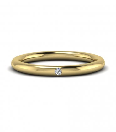Обручальное кольцо с бриллиантом В-090 - фото