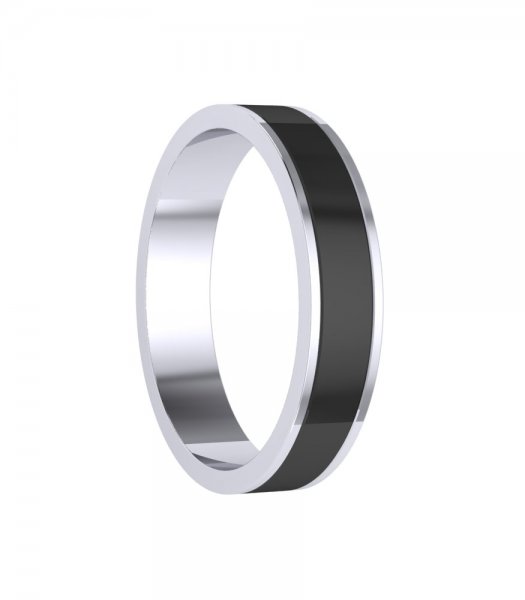 Обручальное кольцо с чернением Е-804 - превью 1