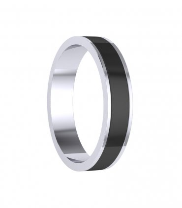 Обручальное кольцо с чернением Е-804 - фото
