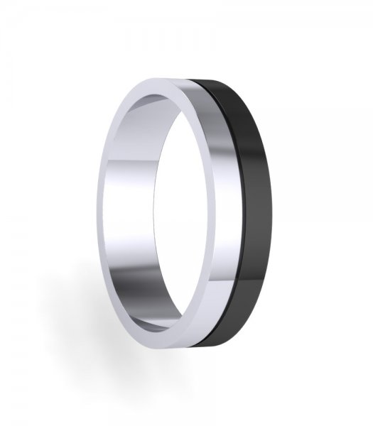 Обручальное кольцо с чернением  Е-803 - фото