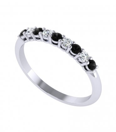 Обручальное кольцо с черными бриллиантами В-666 - превью 1