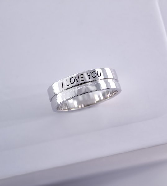 Обручальное кольцо с гравировкой Е-114 - фото