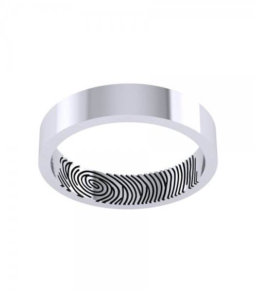 Обручальное кольцо с отпечатками пальцев Е-602 - превью 3