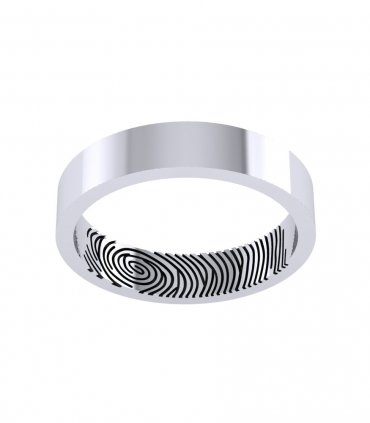 Обручальное кольцо с отпечатками пальцев Е-602 - превью 3