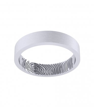 Обручальное кольцо с отпечатками пальцев Е-602 - фото