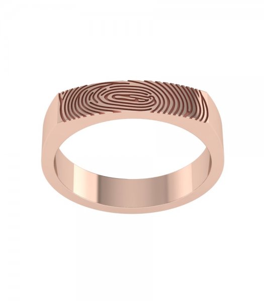 Обручальное кольцо с отпечатком Е-607 - превью 2