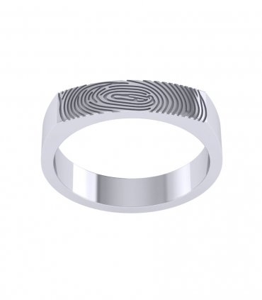 Обручальное кольцо с отпечатком Е-607 - фото