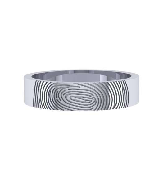 Обручальное кольцо с отпечатком Е-603 - превью 4
