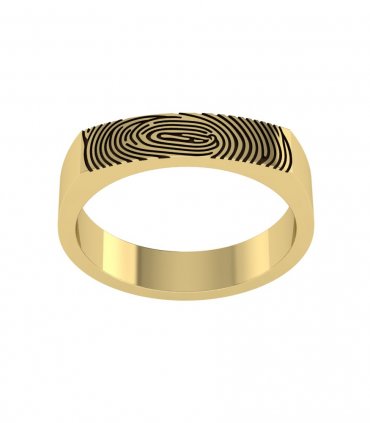 Обручальное кольцо с отпечатком Е-607 - превью 4