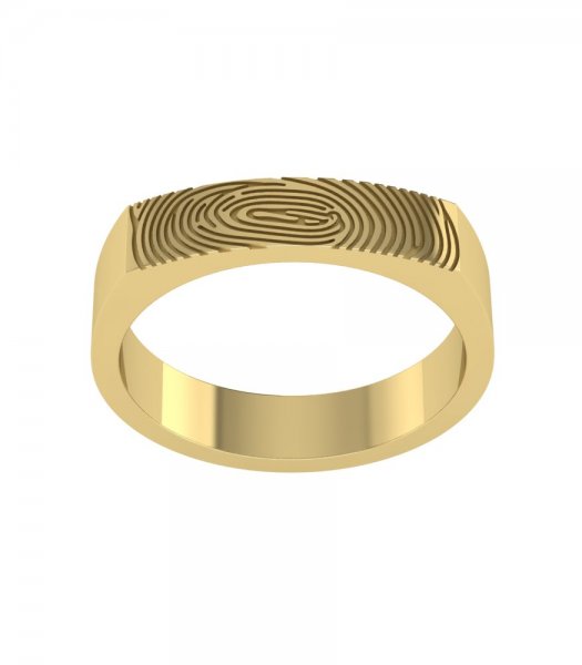 Обручальное кольцо с отпечатком Е-607 - превью 3