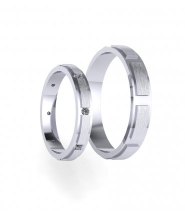 Обручальные кольца с камнями Е-502-Pl - превью 1