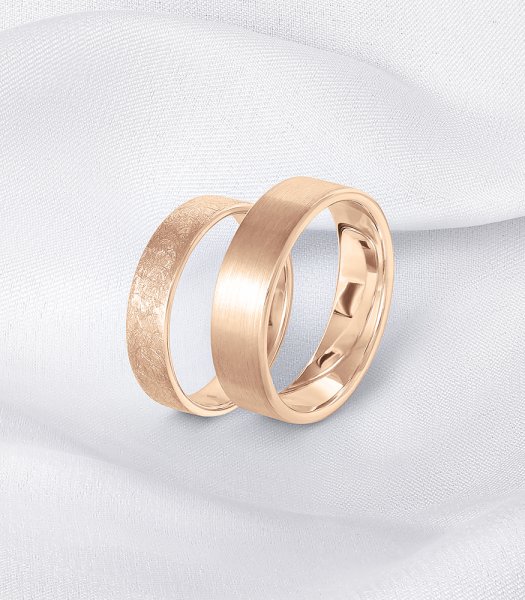 Обручальные кольца из красного золота Е-101-R - превью 1