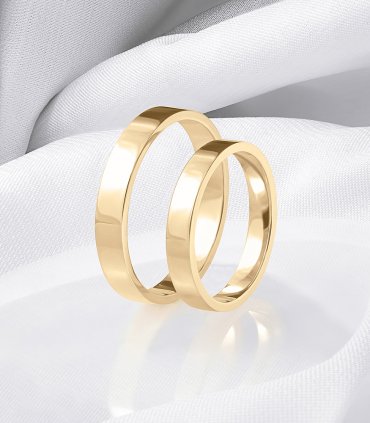 Обручальные кольца из белого золота Е-102-B - превью 3