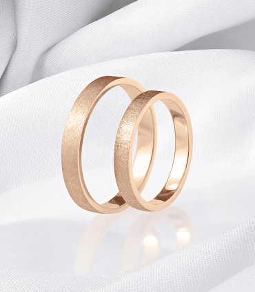 Обручальные кольца розовое золото Е-102-R - превью 6