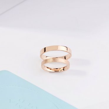 Обручальные кольца розовое золото Е-102-R - превью 1