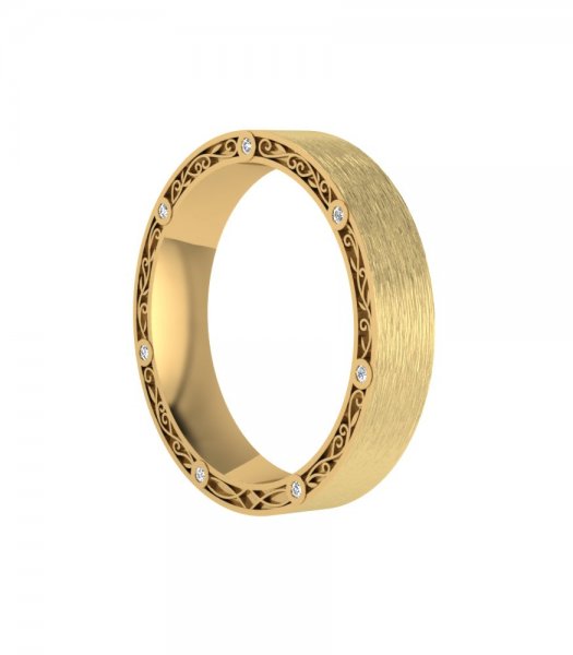 Обручальные кольца из красного золота Е-106-R - превью 4
