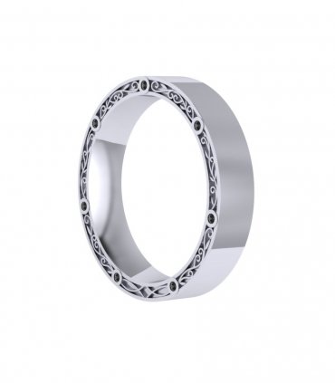 Обручальные кольца из белого золота с бриллиантами Е-106-B - превью 5