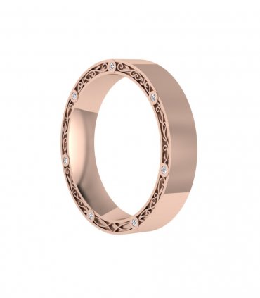 Обручальные кольца розовое золото Е-106-250 - превью 1