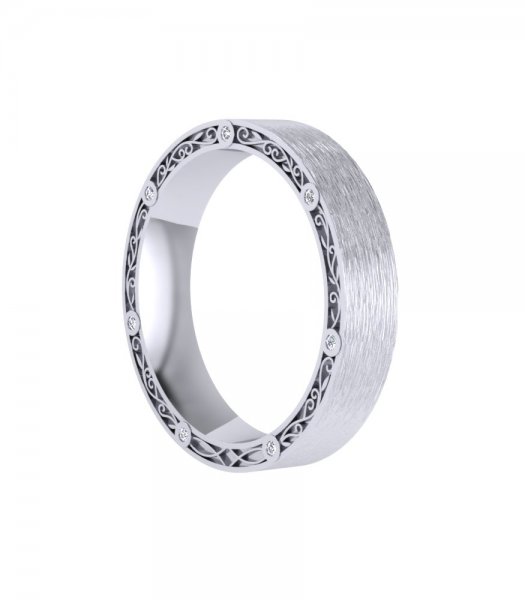 Обручальные кольца из платины Е-106-Pl - превью 2