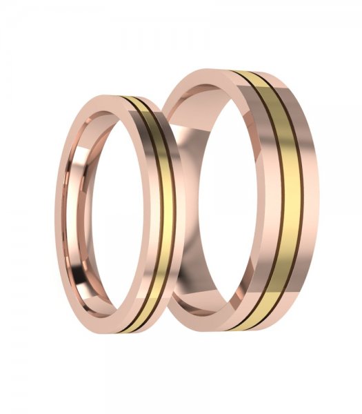 Обручальные кольца без камней Е-108 - превью 2
