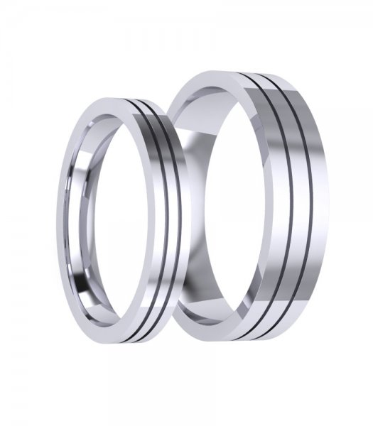 Плоские обручальные кольца Е-108 - превью 7
