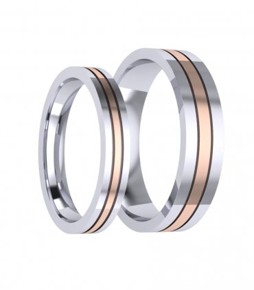 Плоские обручальные кольца Е-108 - превью 1