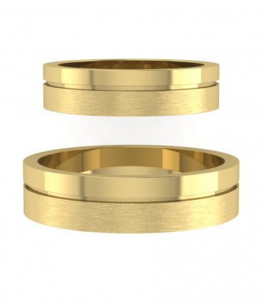 Широкие обручальные кольца Е-112 - превью 5