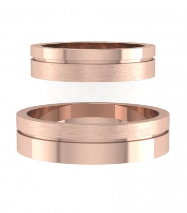Плоские обручальные кольца Е-112 - превью 6