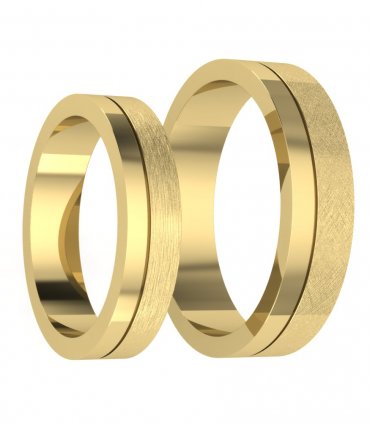 Широкие обручальные кольца Е-113 - превью 4