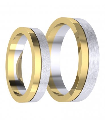 Плоские обручальные кольца Е-113 - превью 6