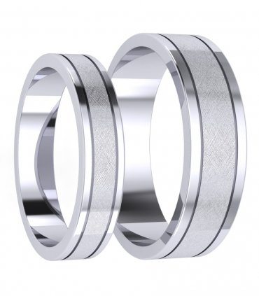 Плоские обручальные кольца Е-115 - превью 1