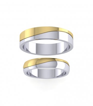 Обручальные кольца из красного золота Е-120-R - превью 3