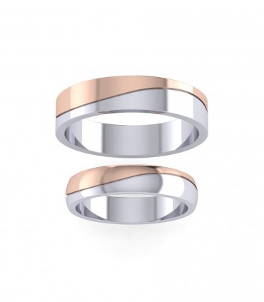 Обручальные кольца из белого золота Е-120-48 - превью 5