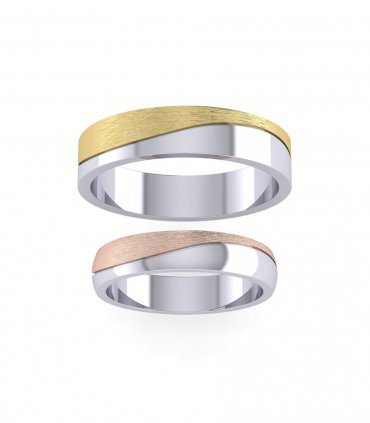 Обручальные кольца розовое золото Е-120-R - превью 4