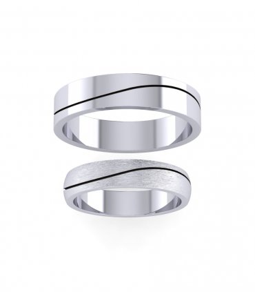 Обручальные кольца без камней Е-120-R - превью 2