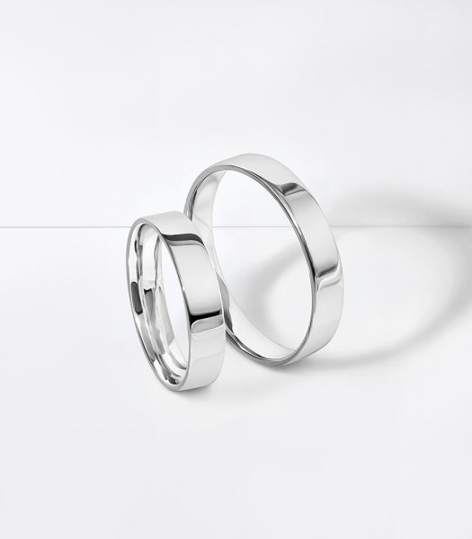 Плоские обручальные кольца Е-123 - превью 1