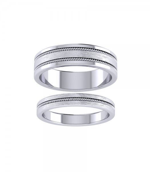 Плоские обручальные кольца Е-130-Pl - превью 4