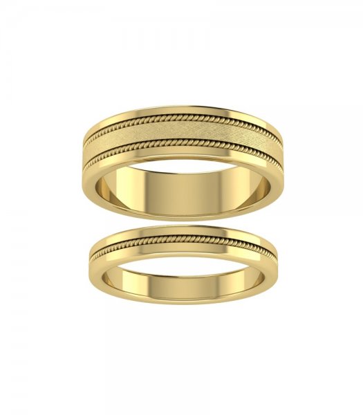 Обручальные кольца из красного золота Е-130-R - превью 4
