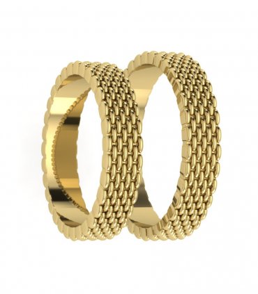 Обручальные кольца из белого золота E-158 - превью 3