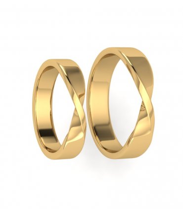Обручальные кольца из красного золота Е-205-240 - превью 3