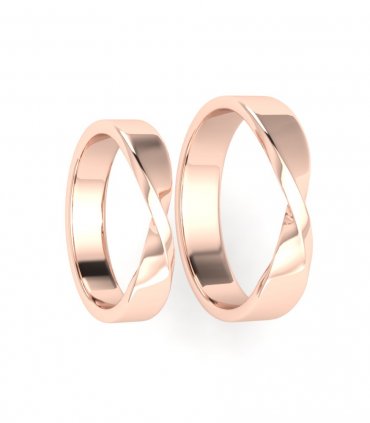 Обручальные кольца розовое золото Е-205-240 - превью 1