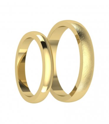 Обручальные кольца из белого золота Е-212 - превью 3