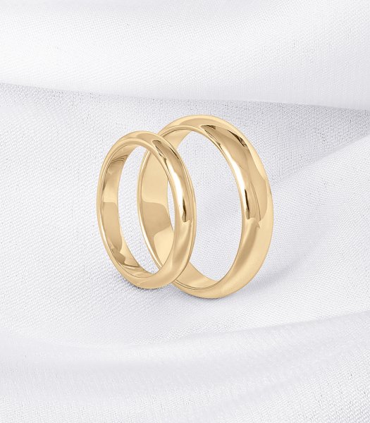Обручальные кольца из красного золота Е-222-R - превью 2