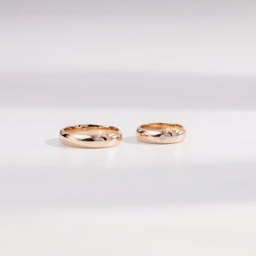 Обручальные кольца розовое золото Е-222-R - превью 1
