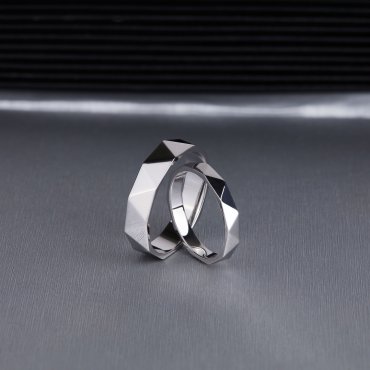 Обручальные кольца с алмазной гранью Е-301-R - превью 1