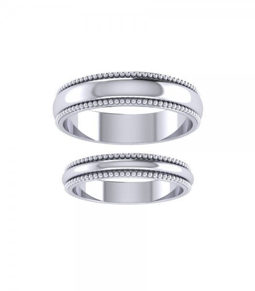 Обручальные кольца из серебра Е-213-Ag - превью 1