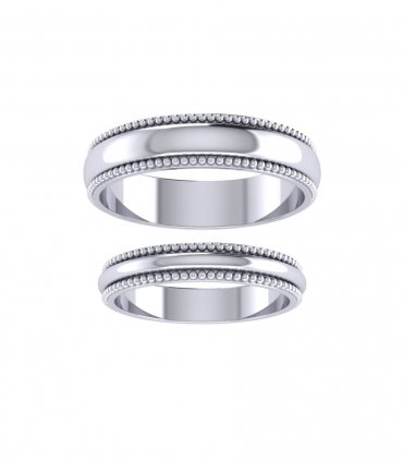 Обручальные кольца из серебра Е-213-Ag - фото