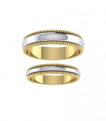 Обручальные кольца из красного золота Е-304-180 - превью 4