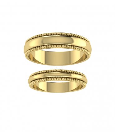 Обручальные кольца розовое золото Е-213-R - превью 3