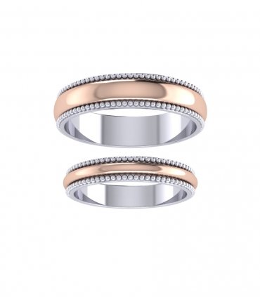 Обручальные кольца розовое золото Е-213-R - превью 2